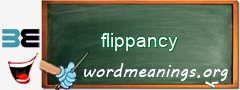 WordMeaning blackboard for flippancy